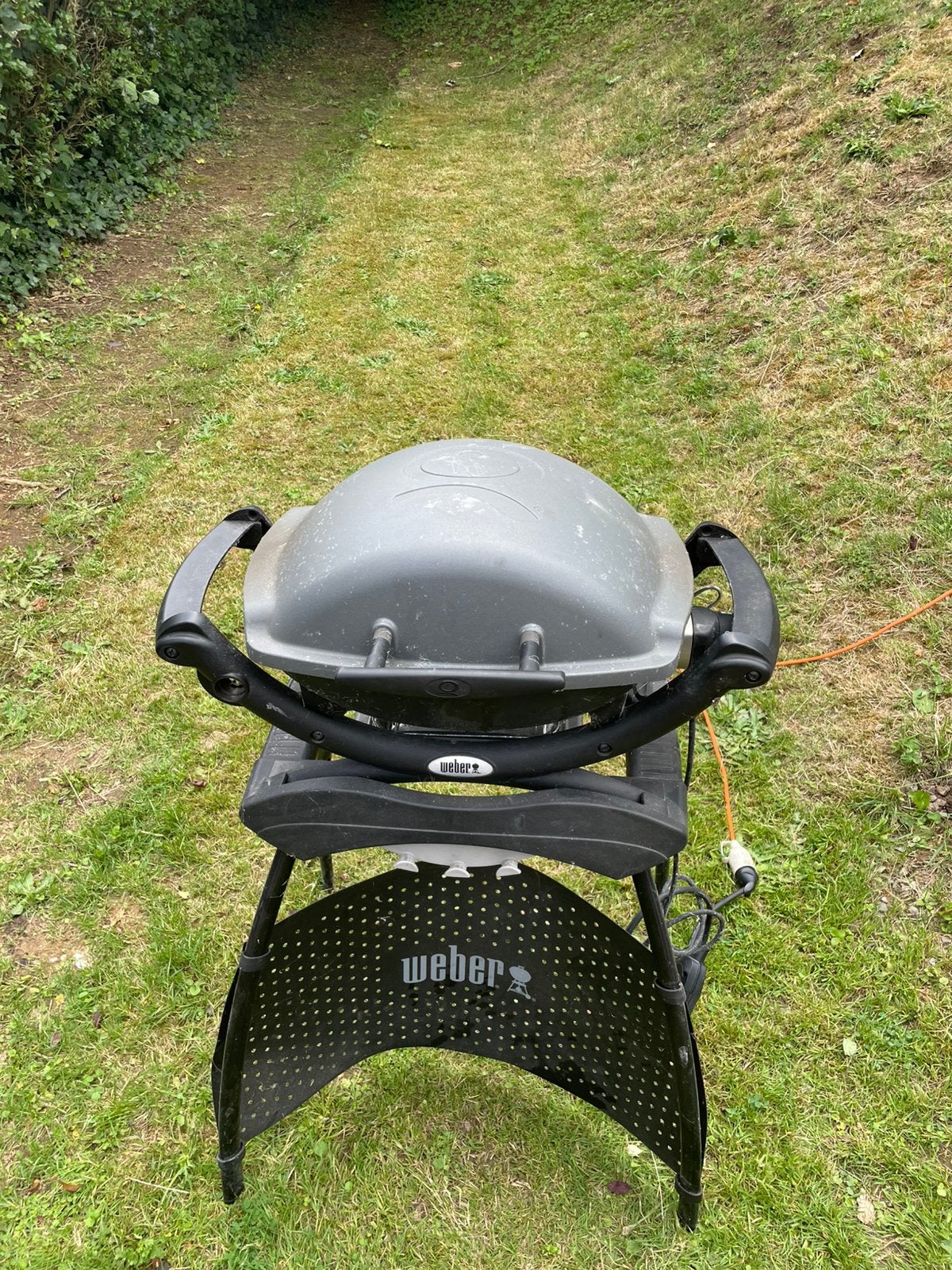 Barbecue électrique Weber avec socle et protection, Enlèvement, Utilisé