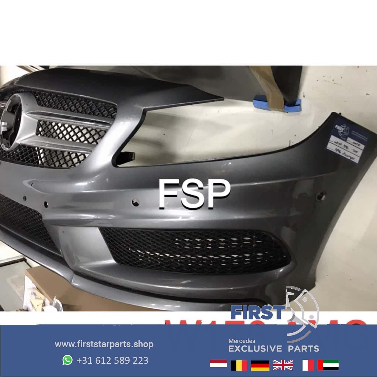 W176 AMG Voorbumper Mercedes A Klasse COMPLEET 2015 ORIGINEE, Utilisé, -, Avant, -