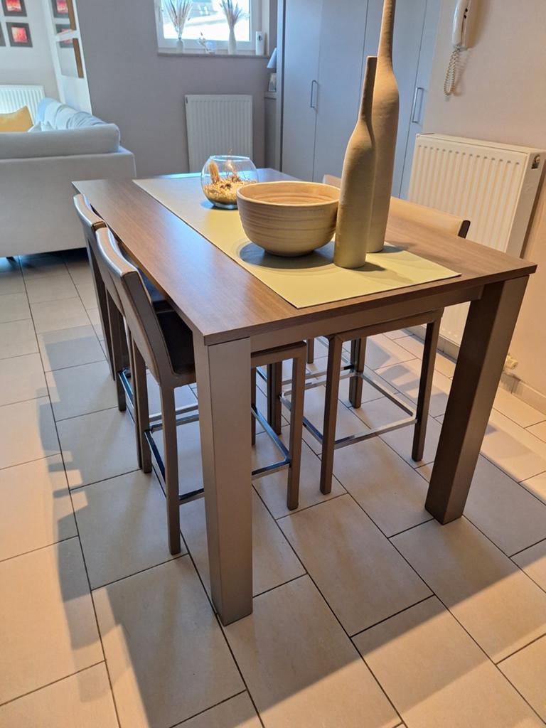 Hoge uittrekbare tafel tot 10 pers, Ophalen