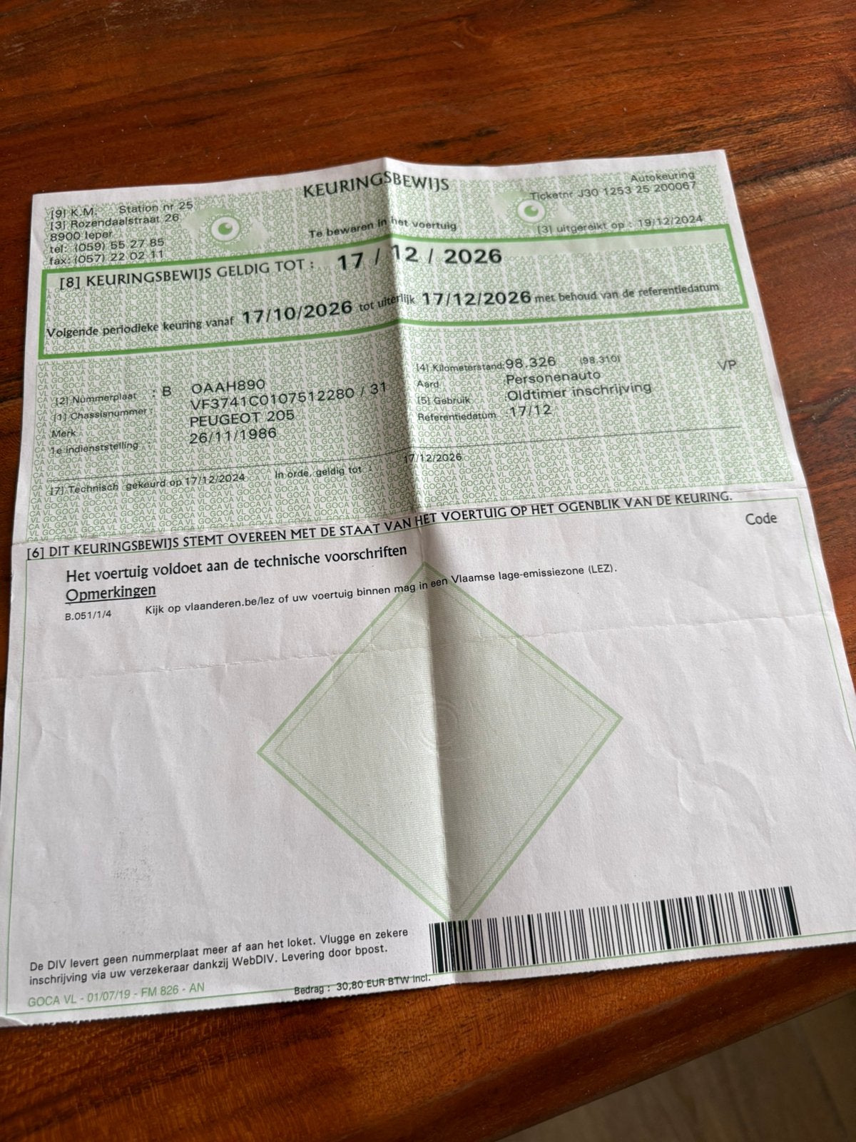 Peugeot 205 1986, Voorwielaandrijving, Handgeschakeld, Grijs, Particulier