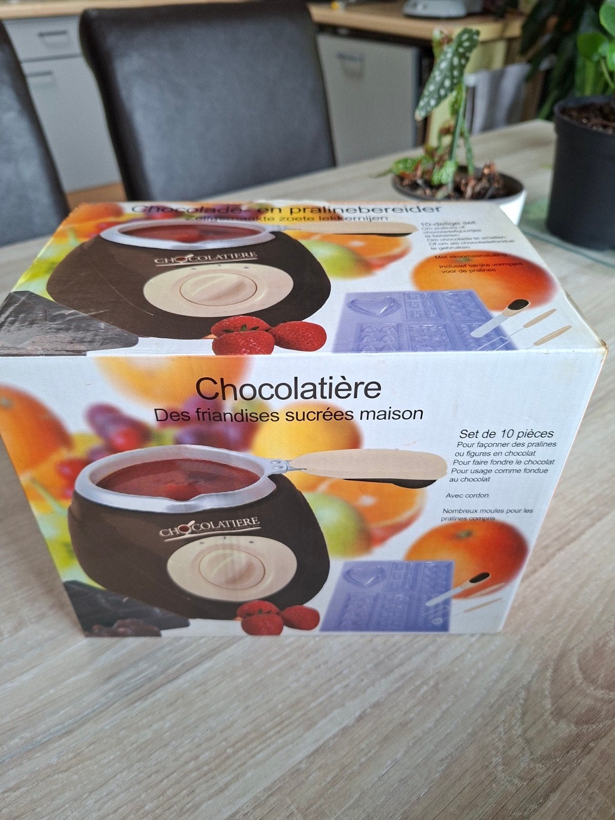 Chocoladefonduepan, Ophalen, Nieuw