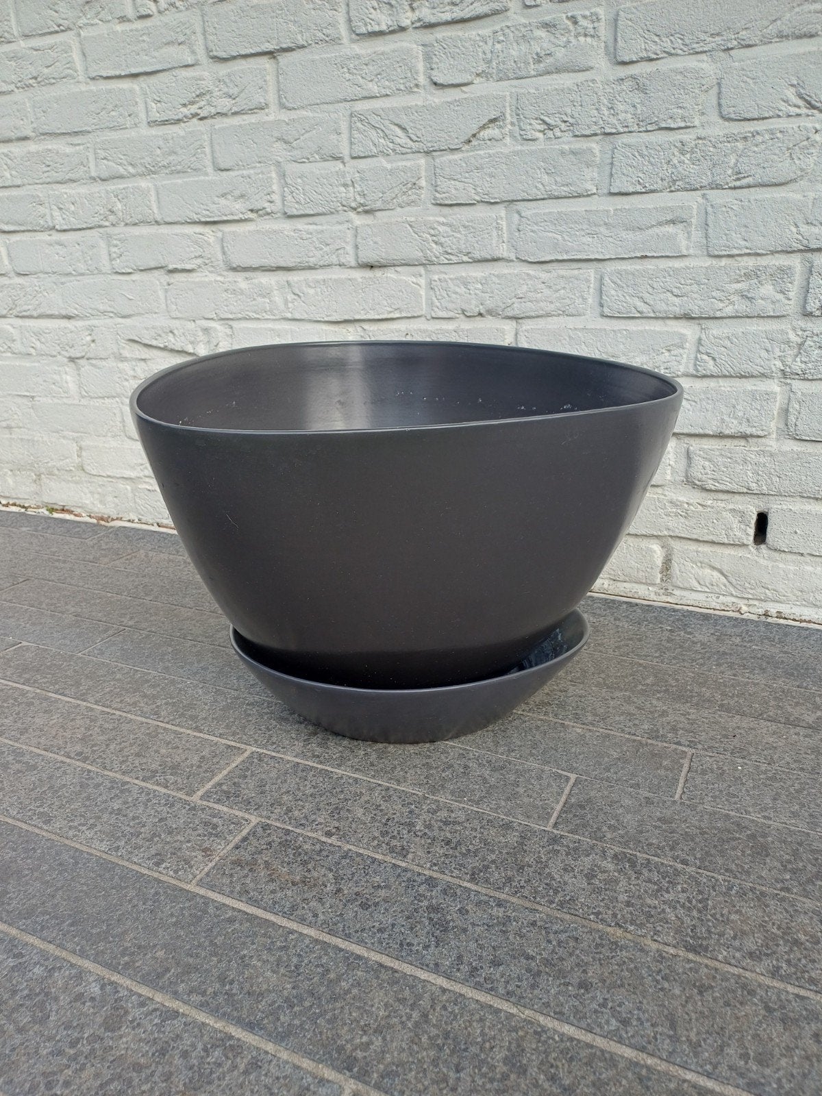 Bloempot Ikea Bigarra - grijs, Jardin & Terrasse, Moins de 30 cm, Enlèvement, Utilisé, Autres matériaux