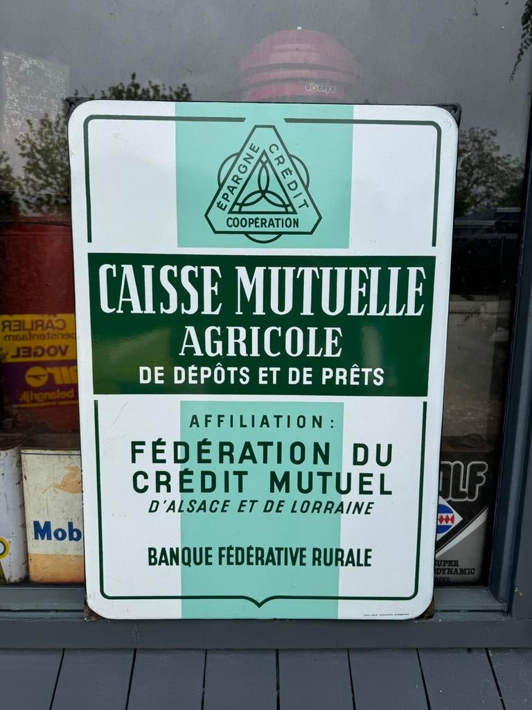Ancien panneau publicitaire en émail Agricole, Enlèvement ou Envoi, Utilisé, Panneau publicitaire