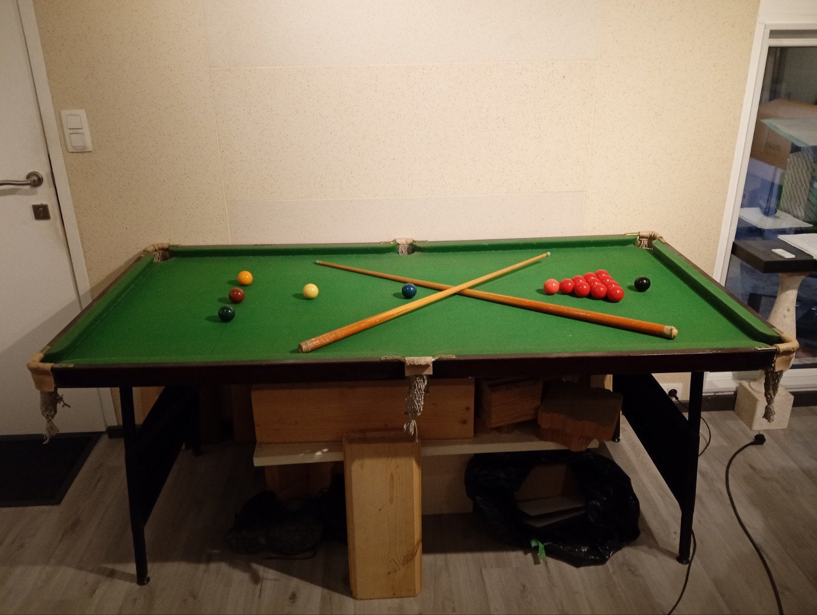 inklapbare snookertafel 200 x 100 cm ong, Ophalen, Gebruikt, Snookertafel