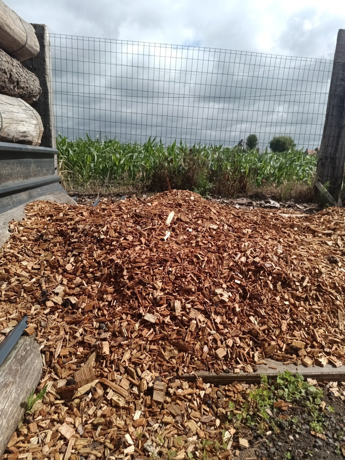 Houtsnippers larix, Tuin en Terras, Grind, Keien en Split, Ophalen