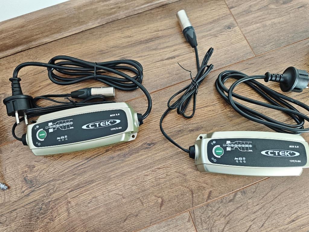 2x CTEK MXS 3.8 opladers met XLR, Enlèvement, Utilisé