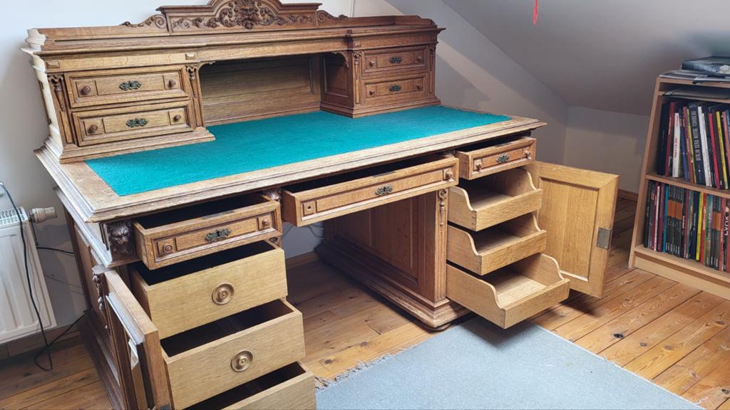 Bureau ancien de style Henri III, Maison & Meubles, Bureaux, Enlèvement