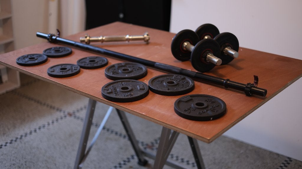 haltères, Sports & Fitness, Enlèvement, Comme neuf, Pectoraux, Barre de traction