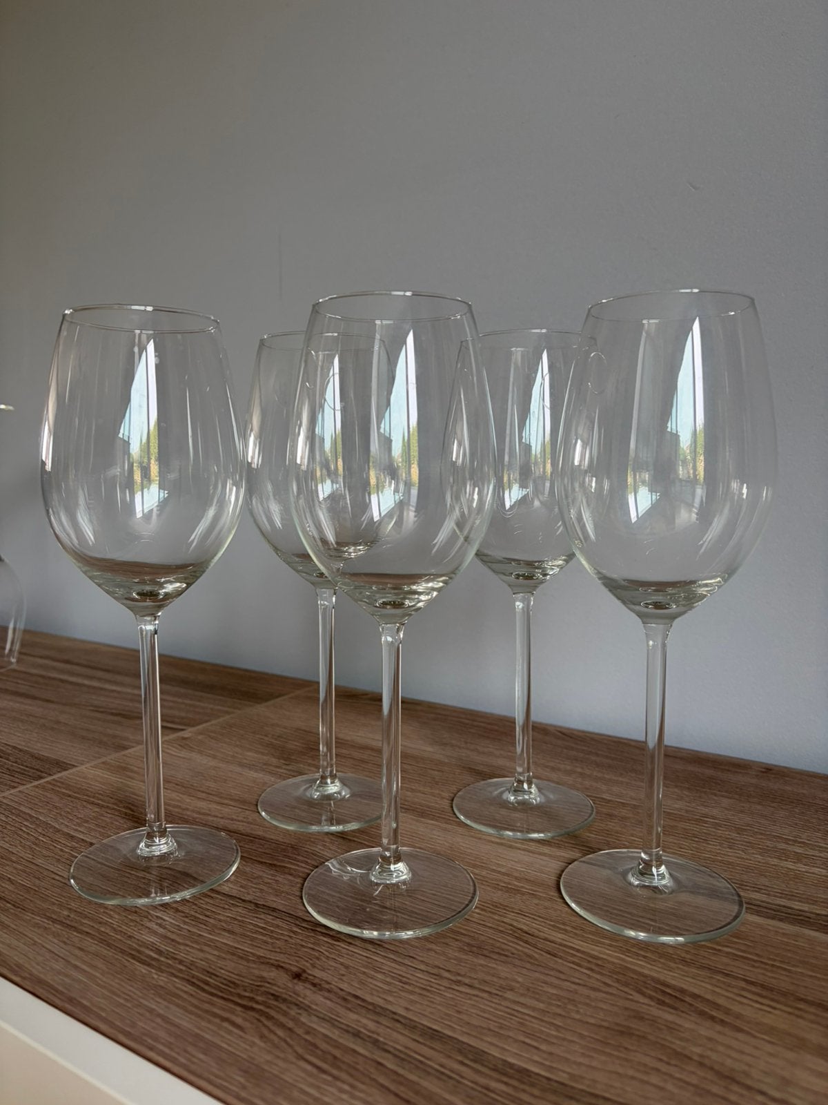 Lot de 5 grands verres a vin, Maison & Meubles, Verre ou Verres, Comme neuf, Verre, Enlèvement