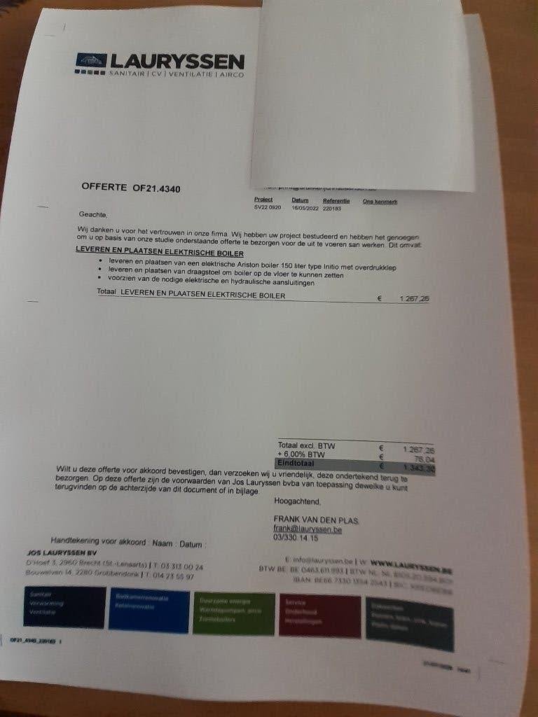 BOILER, Ophalen, 100 liter of meer, Boiler, Zo goed als nieuw