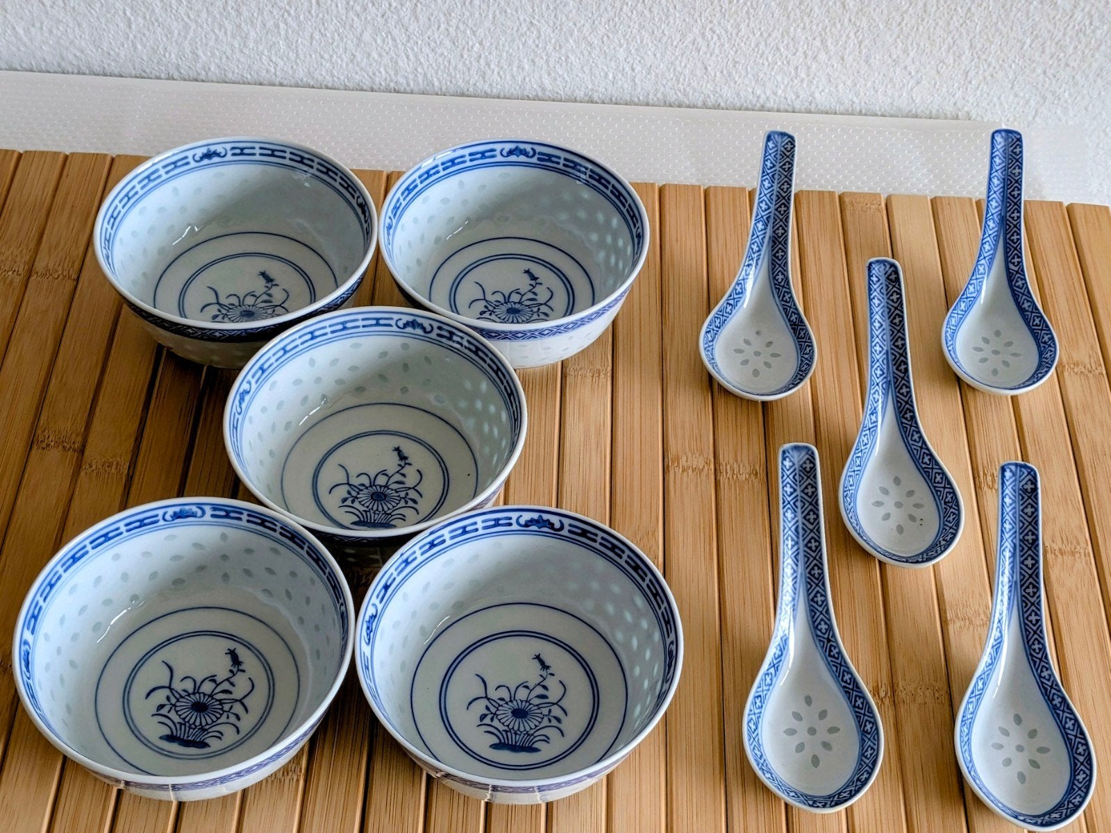 Set 5 schalen van Chinees Aziatisch porselein, Ophalen