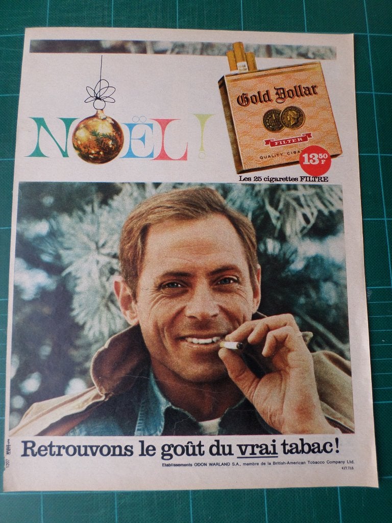 Gold Dollar cigarettes - publicité papier - 1966, Enlèvement ou Envoi, Utilisé, Autres types