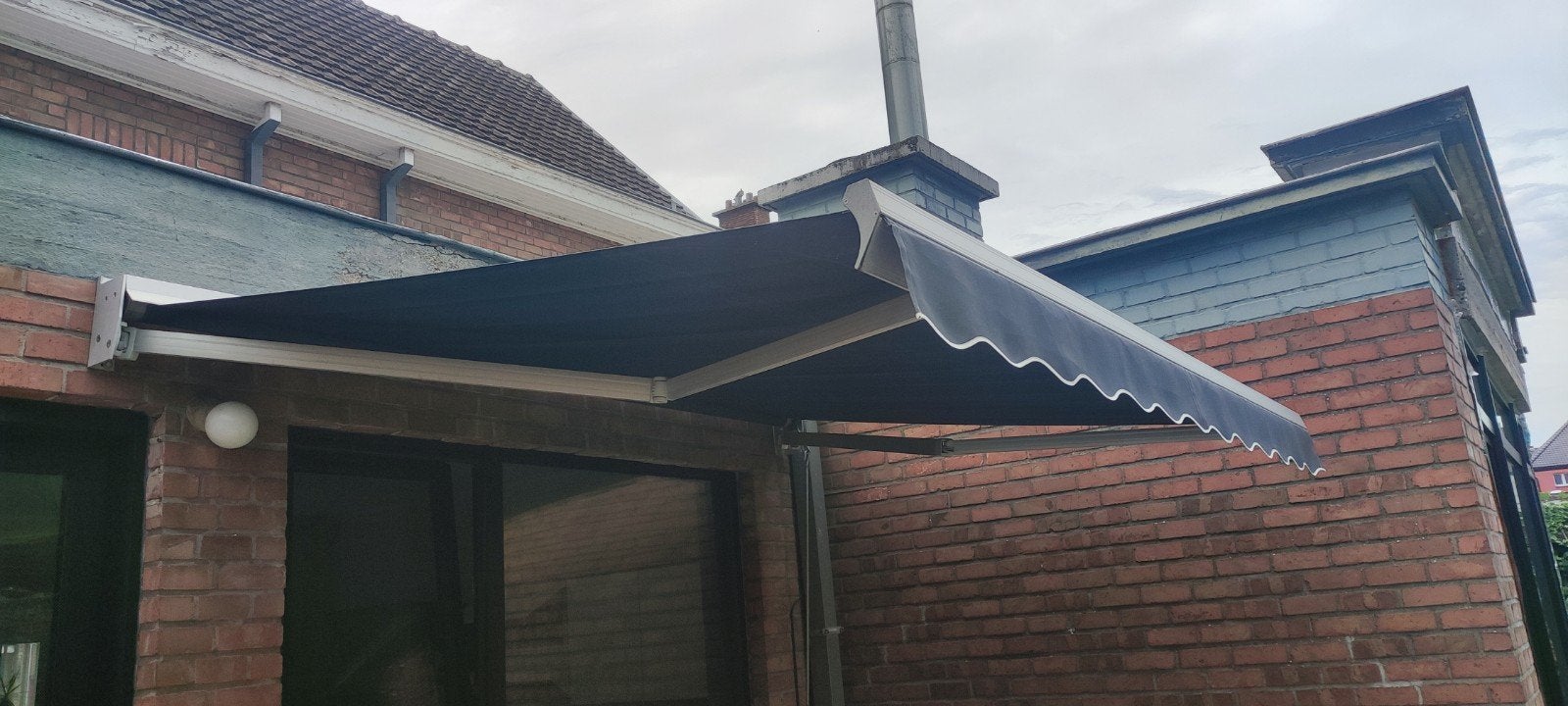 Schuifluifel 300 x 210 cm – compleet aluminium frame, Tuin en Terras, Ophalen, Zo goed als nieuw, Overige typen