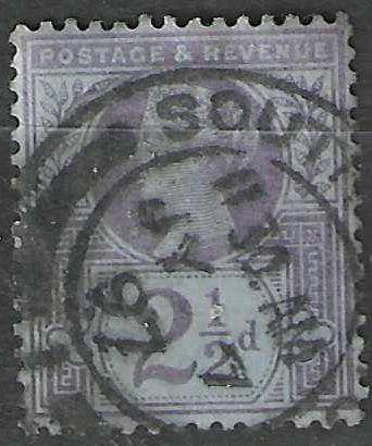 Grande-Bretagne 1887/1900 - Yvert 95 - Victoria (ST), Envoi, Affranchi
