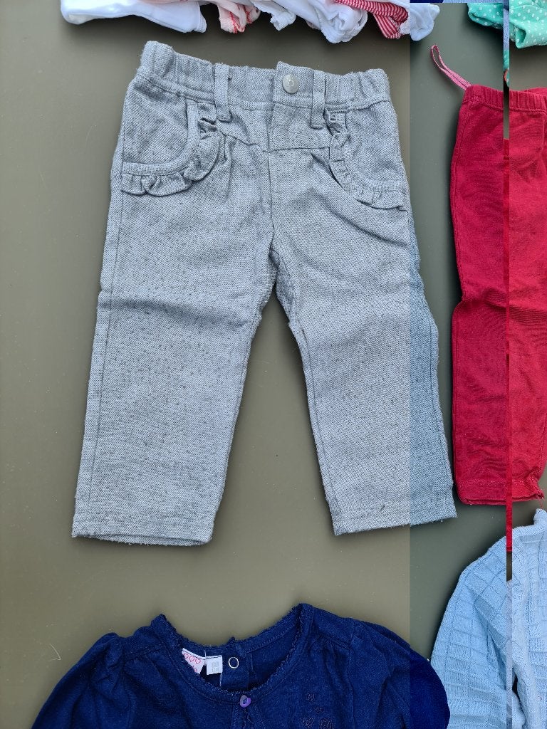 grijze broek 12m/80cm, Ophalen, Zo goed als nieuw