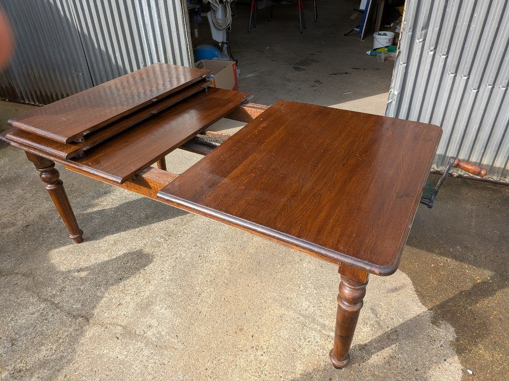 Aanpasbare tafel, Ophalen, Gebruikt, Eikenhout, 200 cm of meer