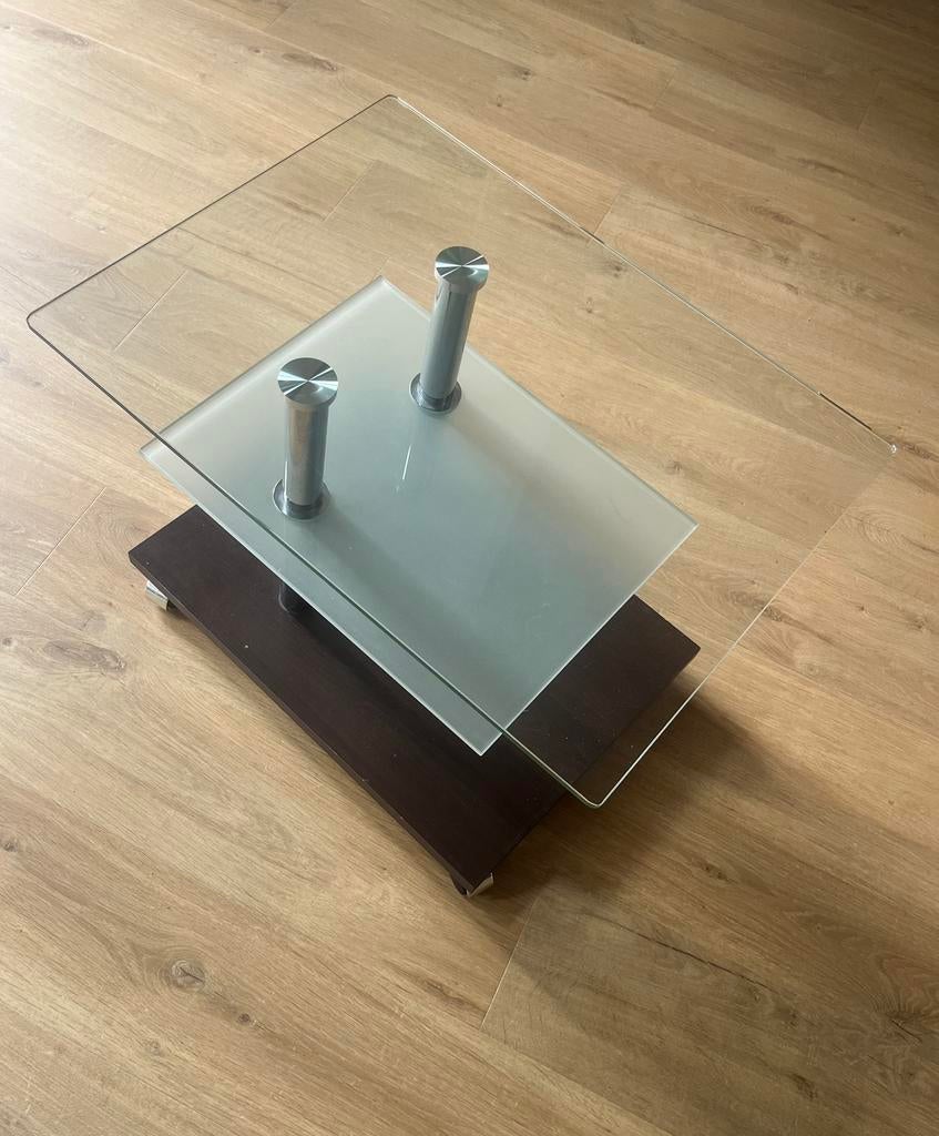 Table basse en verre inox, Enlèvement, Comme neuf