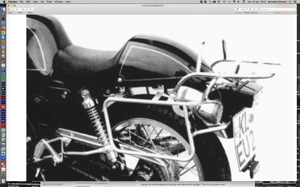 bagagerek HONDA GB500TT Motorcycle, Motoren, Ophalen, Nieuw