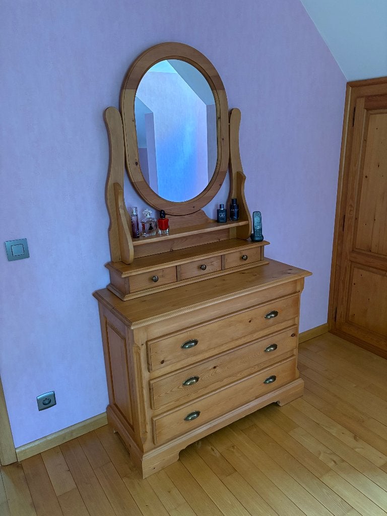 Commode, Enlèvement, Utilisé, Pin
