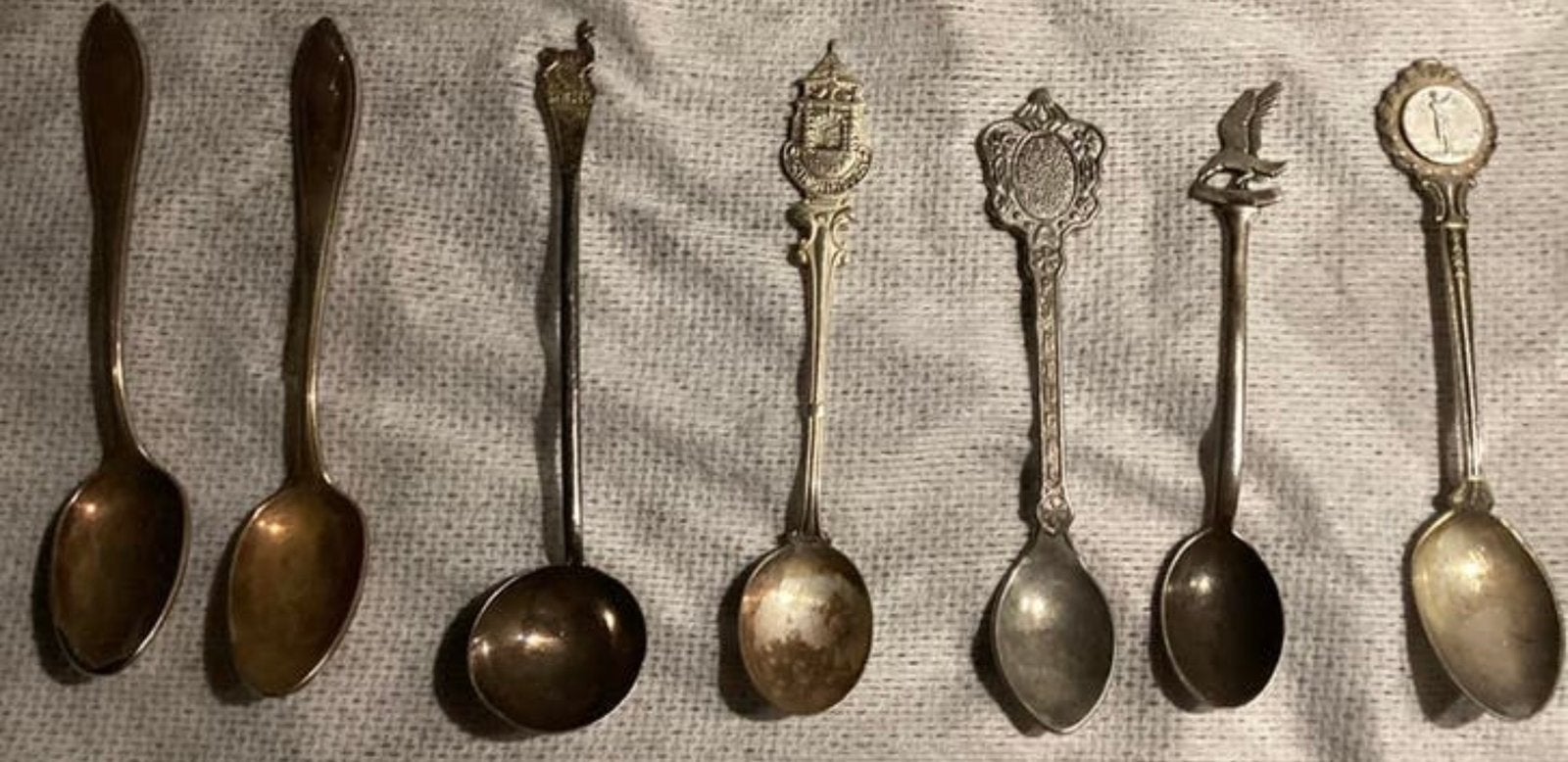7 ANTIEKE THEELEPELTJES….MOOI!! IN 1 KOOP!, Ophalen of Verzenden
