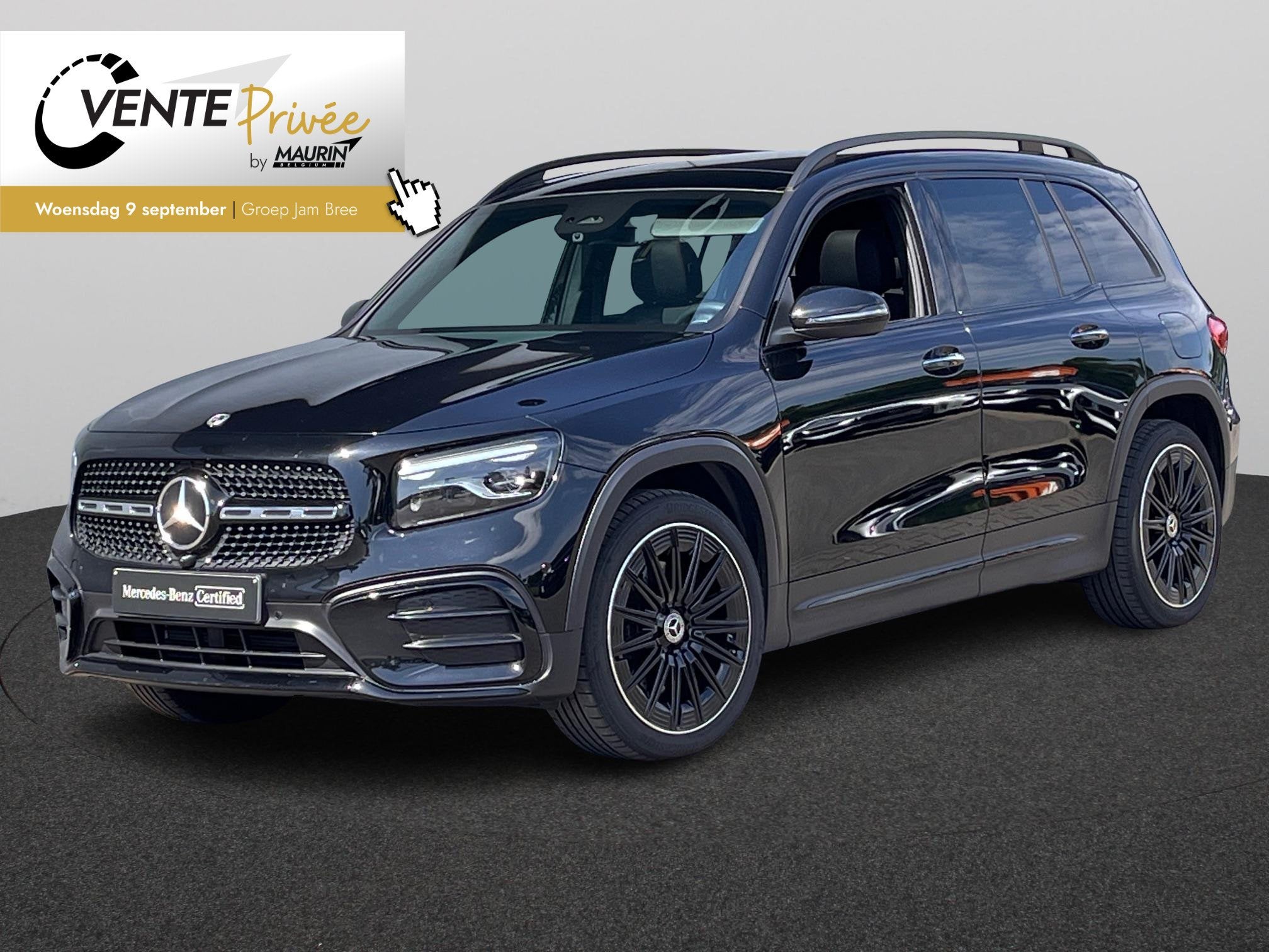 Mercedes-Benz GLB 220 4MATIC AMG 7 seats, Auto's, Mercedes-Benz, Stof, Zwart, 4 cilinders, Zwart