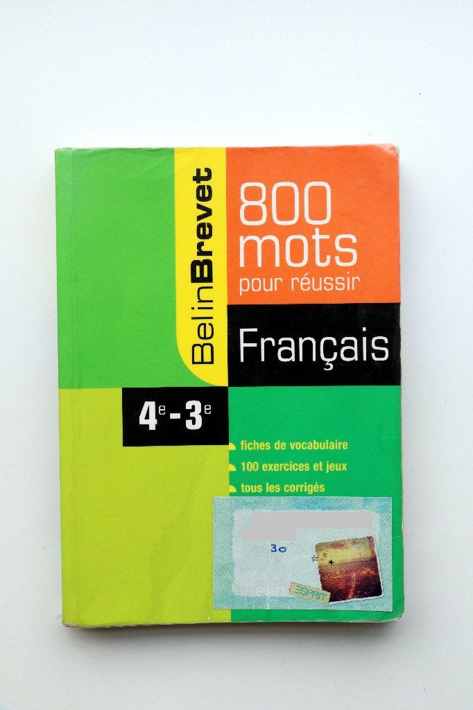 800 mots pour réussir Français 4e-3e Belin Brevet, Livres, Enlèvement, Utilisé, Secondaire, Français