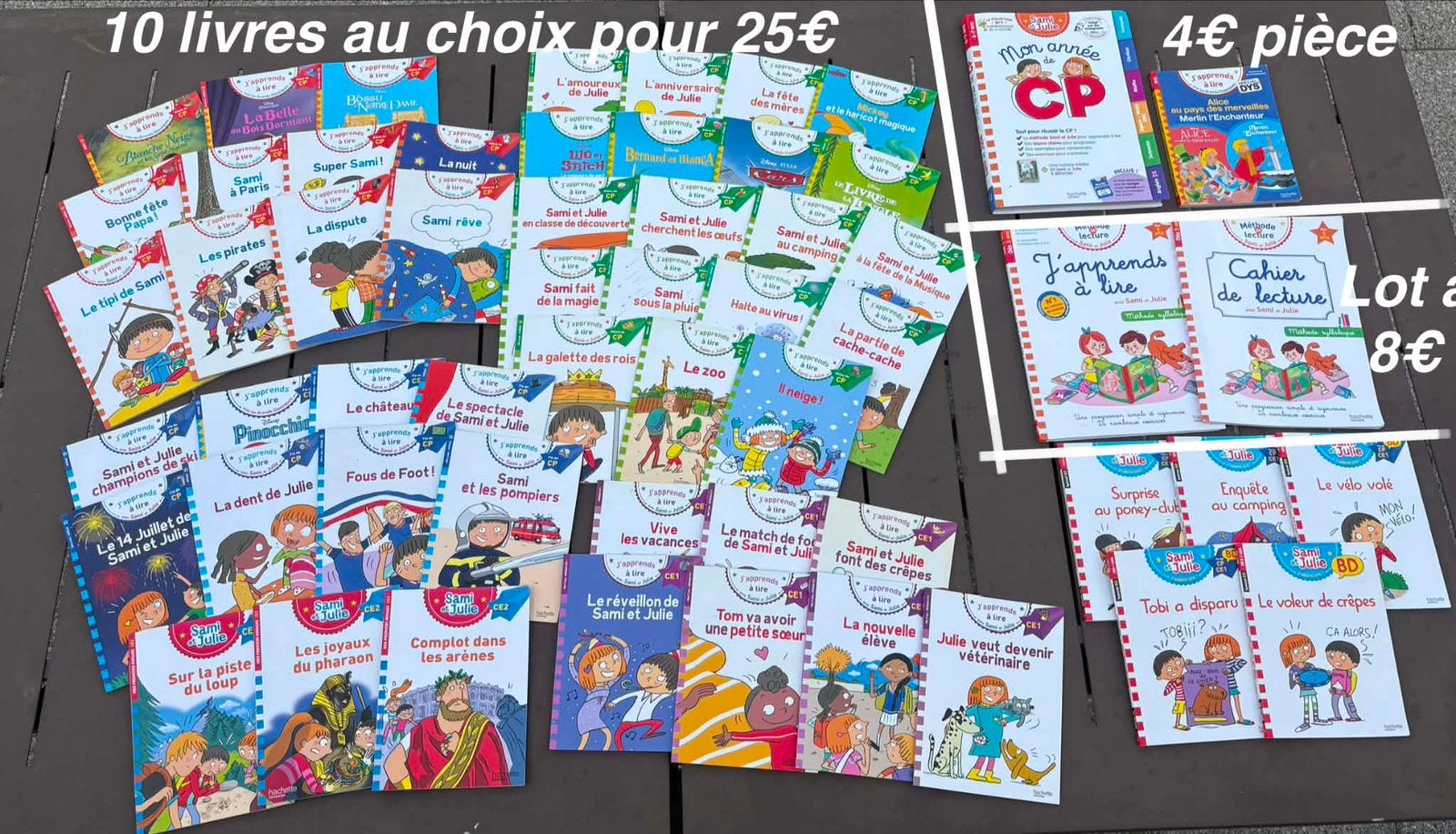 Livres salu et julie 2.50€ piece, Enlèvement ou Envoi