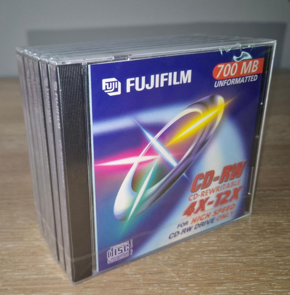 7x Fujifilm CD-RW 700 Mo, vierge, réinscriptible et scellée, Informatique & Logiciels, Neuf, Enlèvement ou Envoi, Cd, FujiFilm