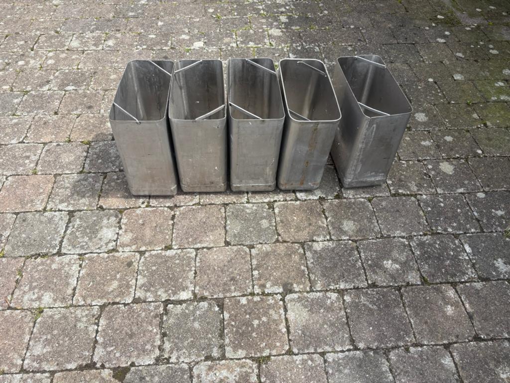 Roomijsbakken inox +- 20st, Ophalen, IJs