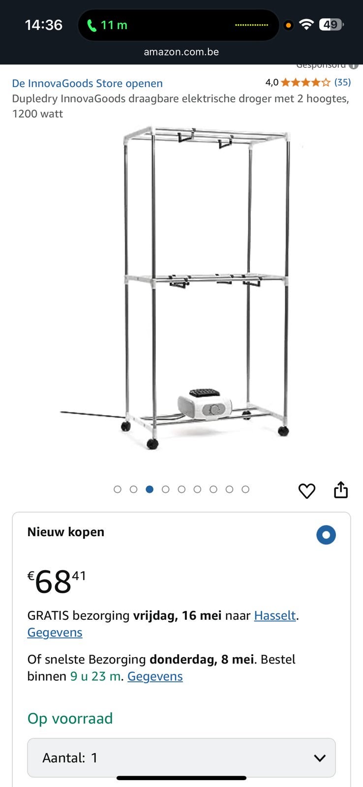 Draagbaar kleerkast/droger (elektrisch), Enlèvement ou Envoi, Neuf