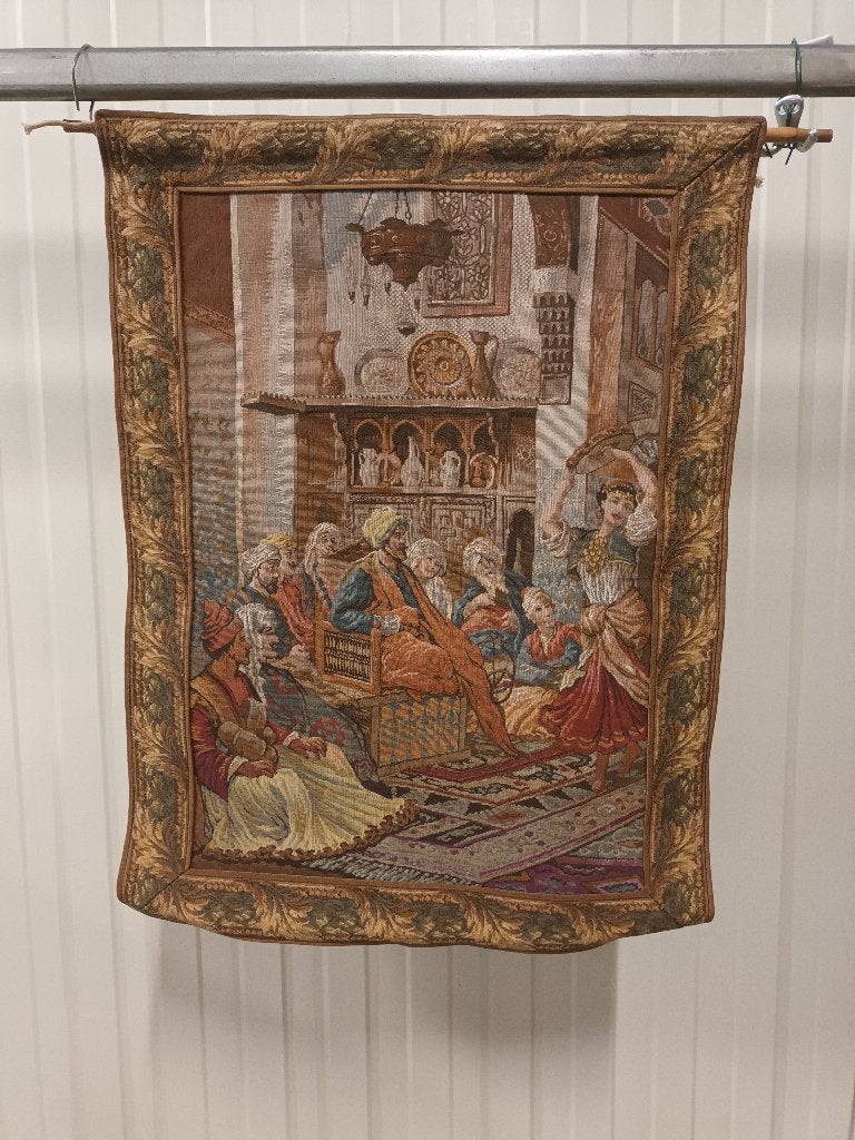 Wandtapijt met oriëntaalse dansscene, Antiek en Kunst, Ophalen of Verzenden
