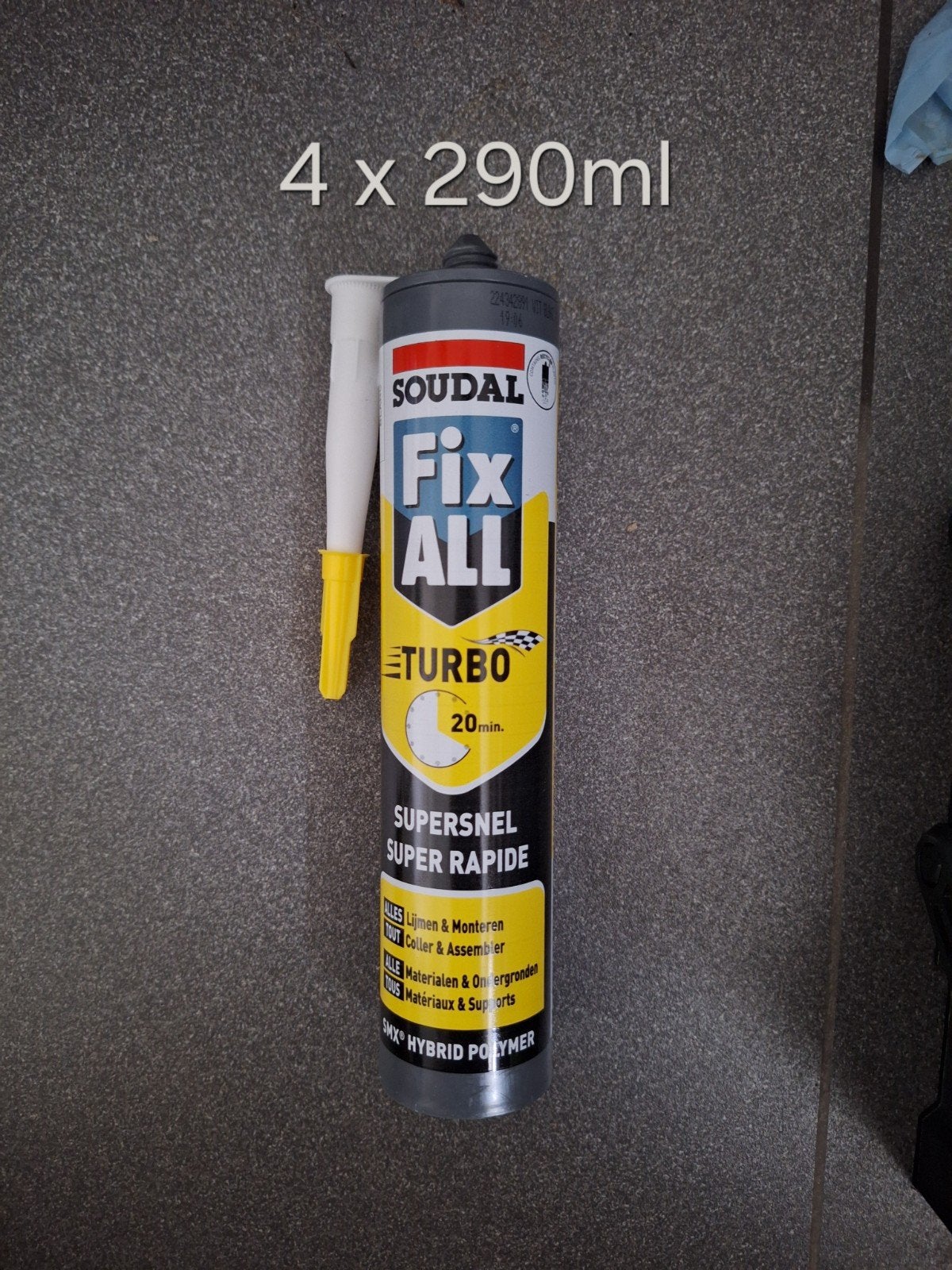 Soudal turbo fix all wit 290ml, Ophalen, Nieuw, Wit