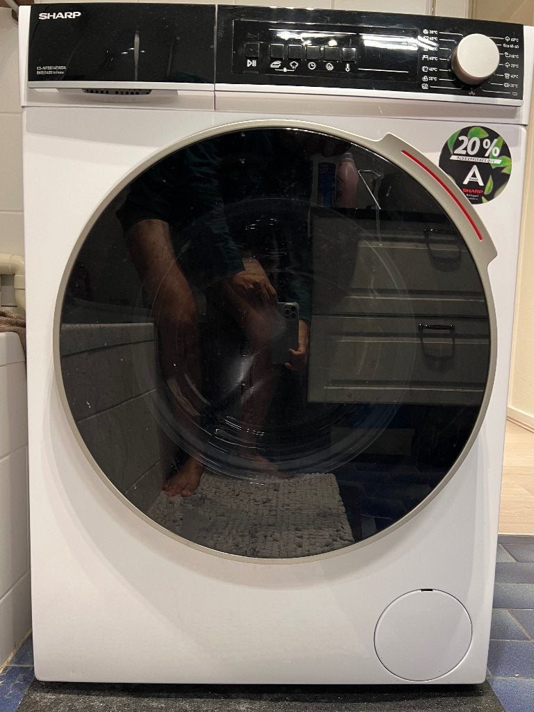 Machine à Laver Sharp 8kg Neuve et sous garantie, Classe énergétique A ou plus économe, 85 à 90 cm, Chargeur frontal, Enlèvement