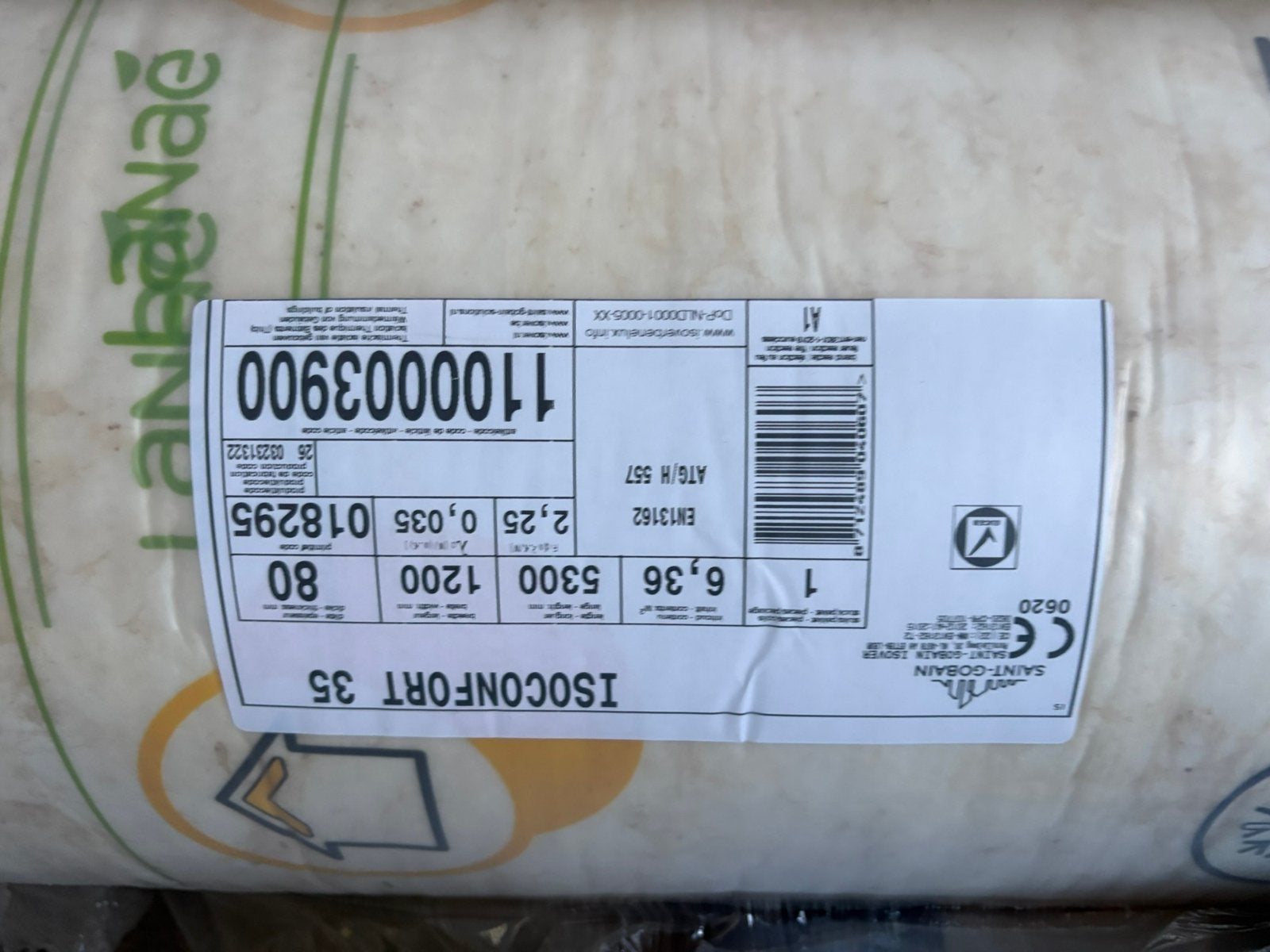 Isover 35 8cm isolatie glaswol - 5 rollen, Doe-het-zelf en Bouw, Ophalen, Nieuw