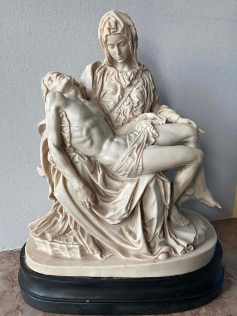 Grote pieta van Michelangelo van A. Santini (38 cm), Antiquités & Art, Enlèvement