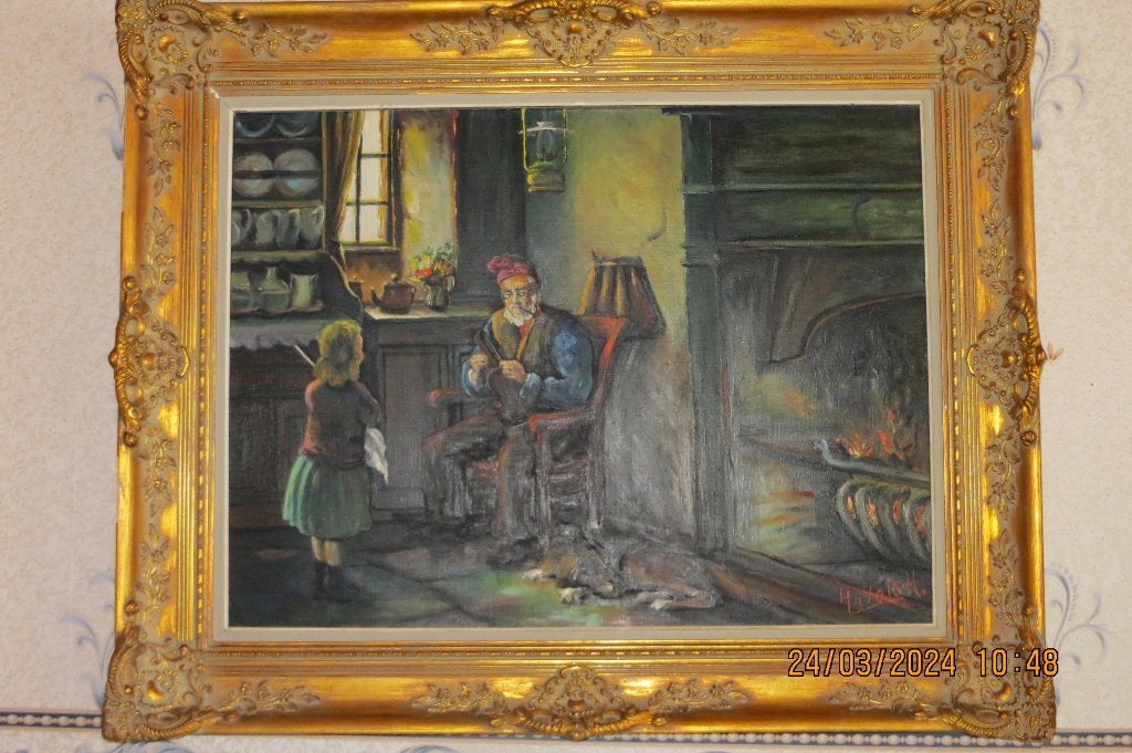 Peinture, Cadre spécial, Portrait ou Personnes, Peinture à l'huile, Enlèvement