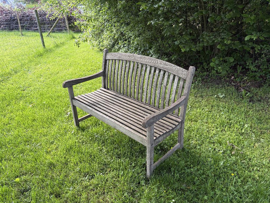 Banc de jardin en Teck, Jardin & Terrasse, Enlèvement, Utilisé, Bois de teck