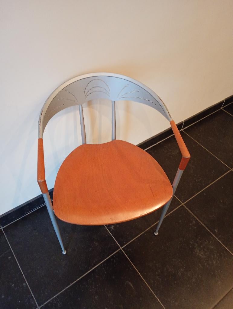 Keukenstoel, Ophalen, Modern design, Bruin, Zo goed als nieuw