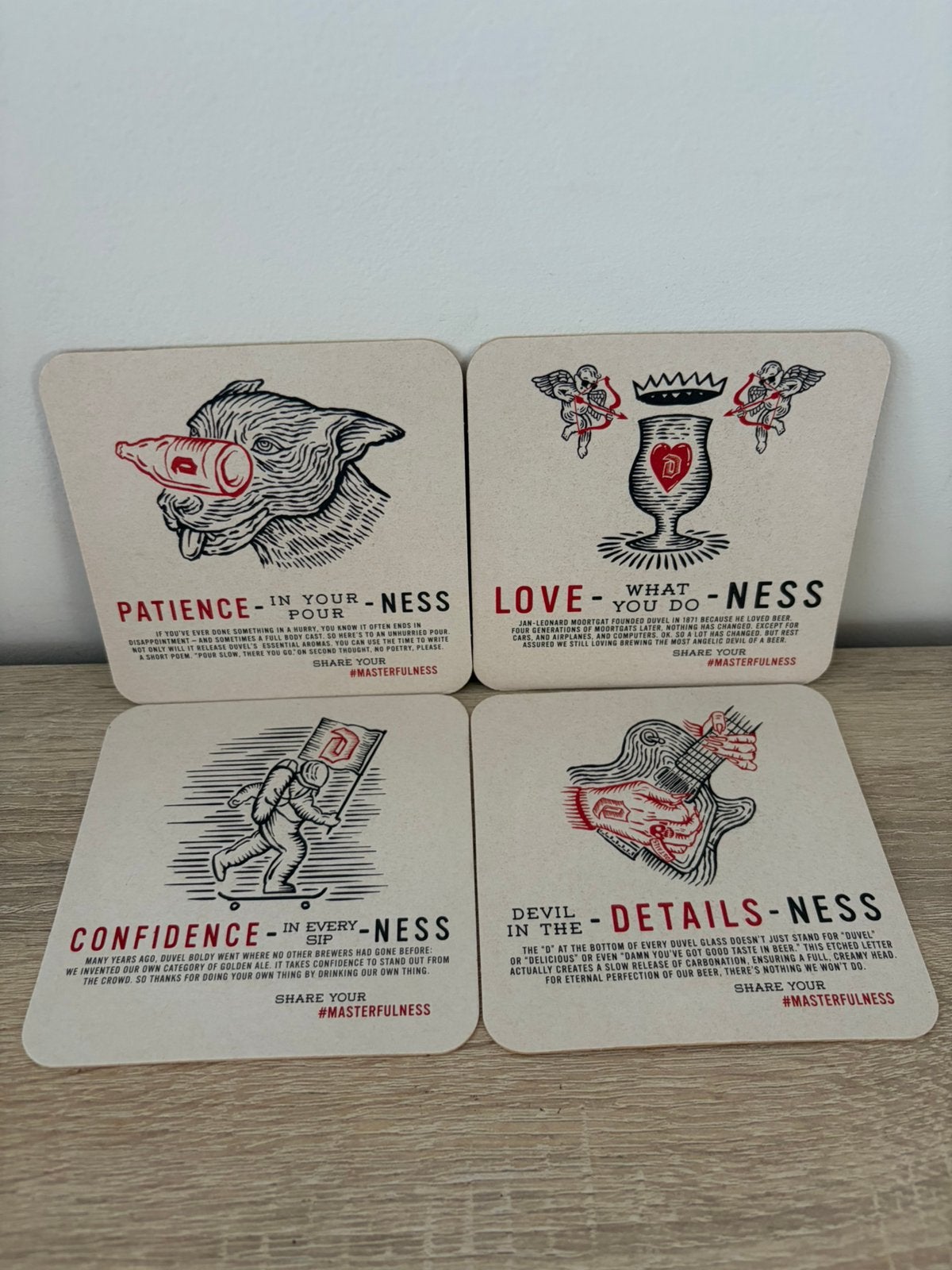 Duvel Ness reeks bierviltjes, Verzamelen, Biermerken, Ophalen of Verzenden, Zo goed als nieuw, Duvel