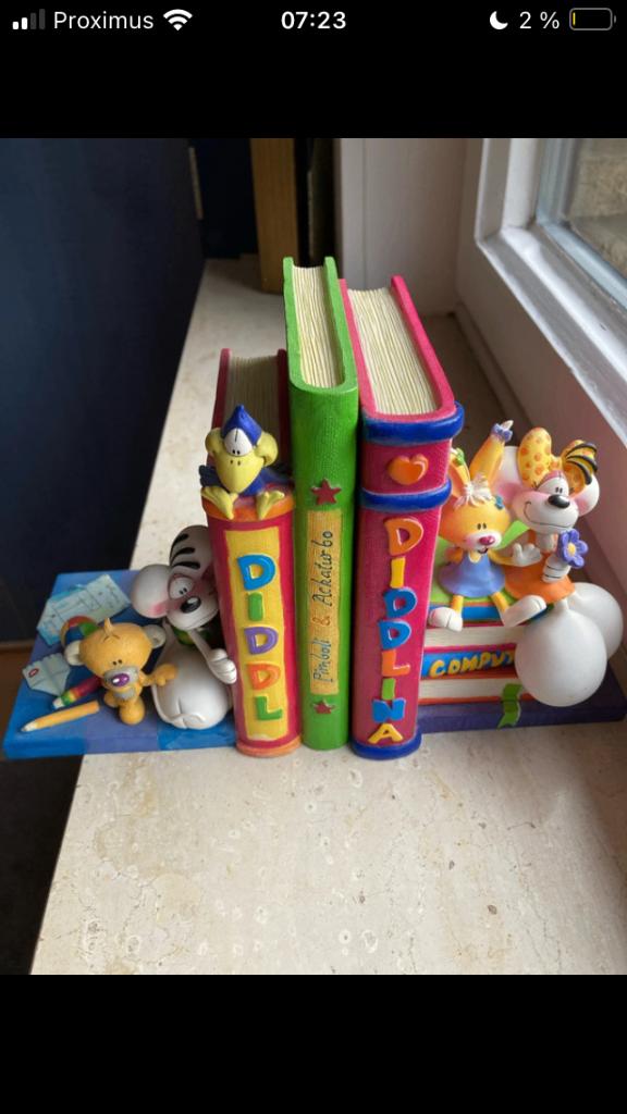 Serre livres Diddle vintage, Verzamelen, Ophalen, Verschillende figuren, Zo goed als nieuw, Beeldje of Figuurtje