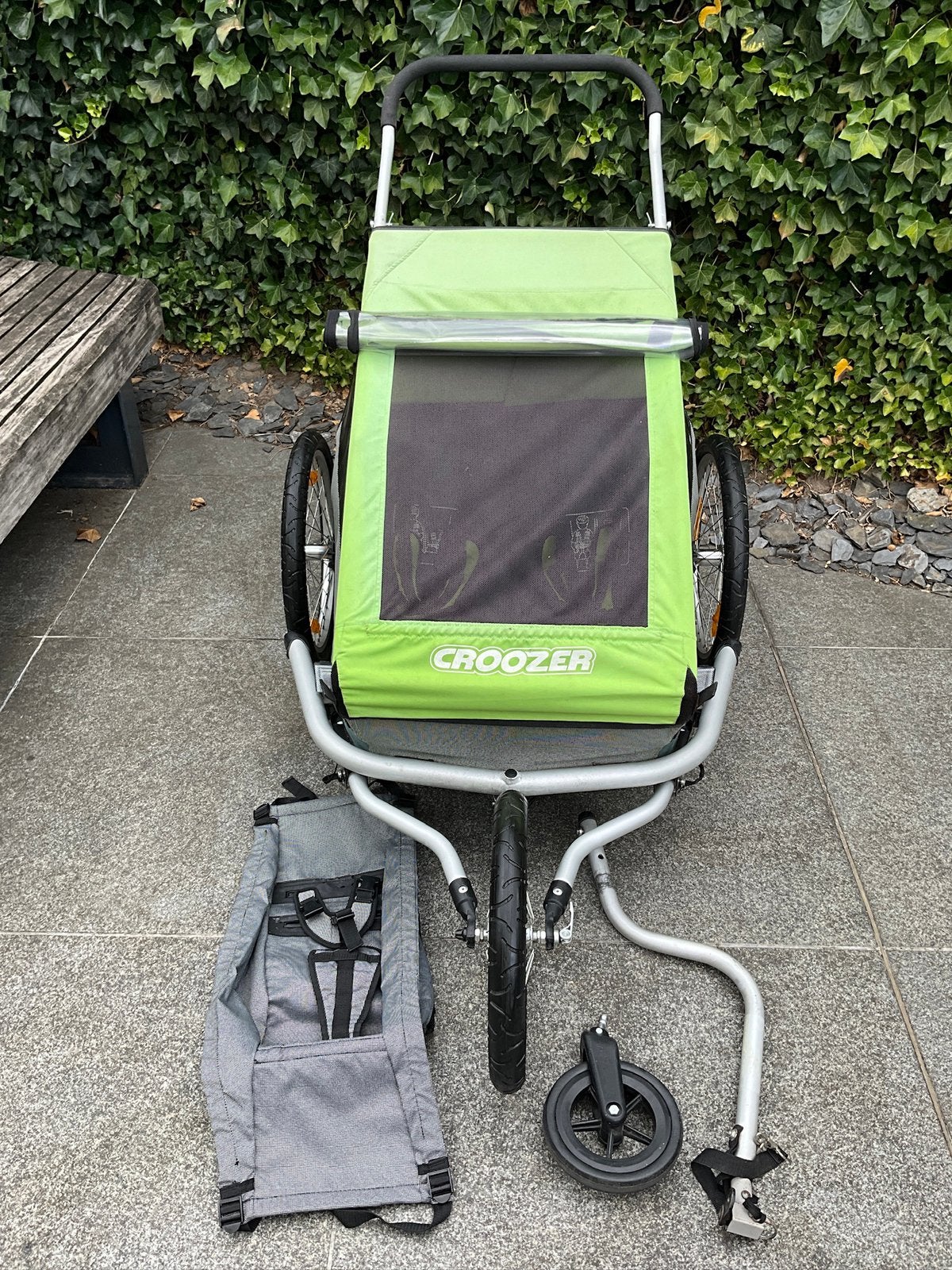 Remorque à vélo et hamac Croozer Kid pour 2, Vélos & Vélomoteurs, 40 à 60 kg, Pliable, Comme neuf, Enlèvement