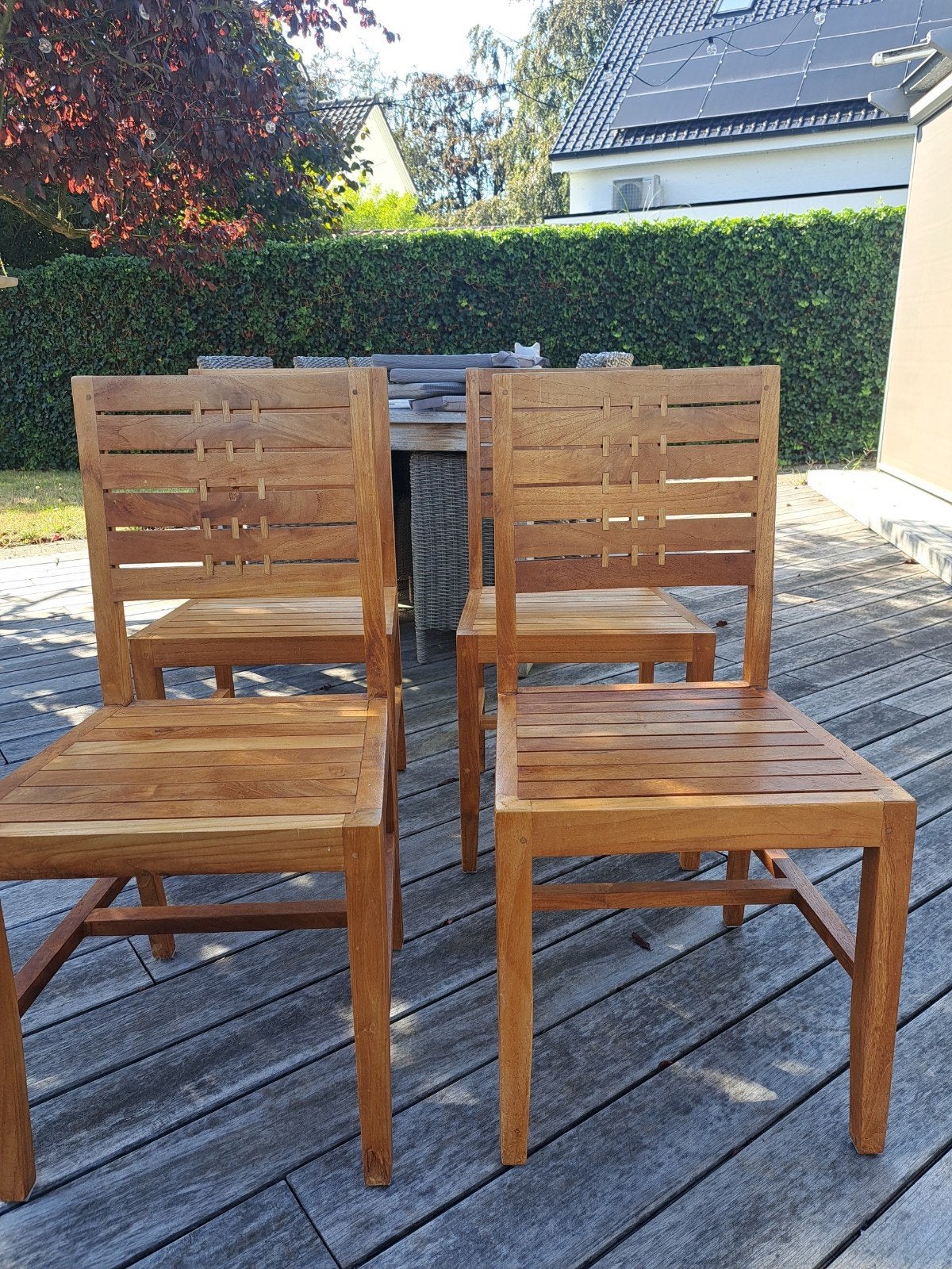 teak houten stoelen, Ophalen, Gebruikt, Bruin, Vier