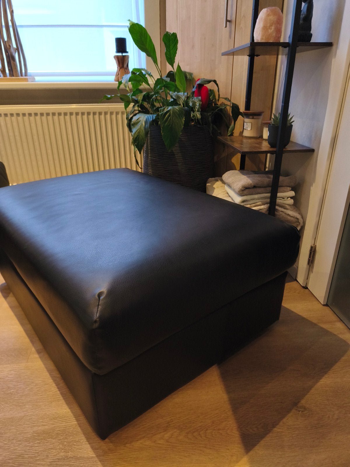 Repose pied avec rangement en cuir Ikea Vimle, Enlèvement, Cuir