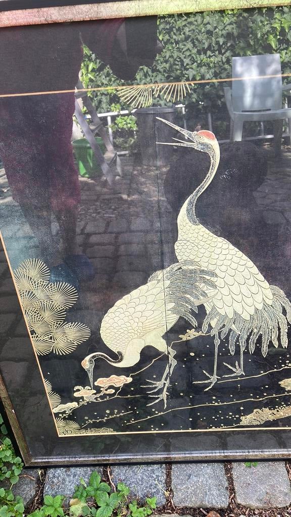 Kader met chinees tafereel, Antiek en Kunst, Ophalen