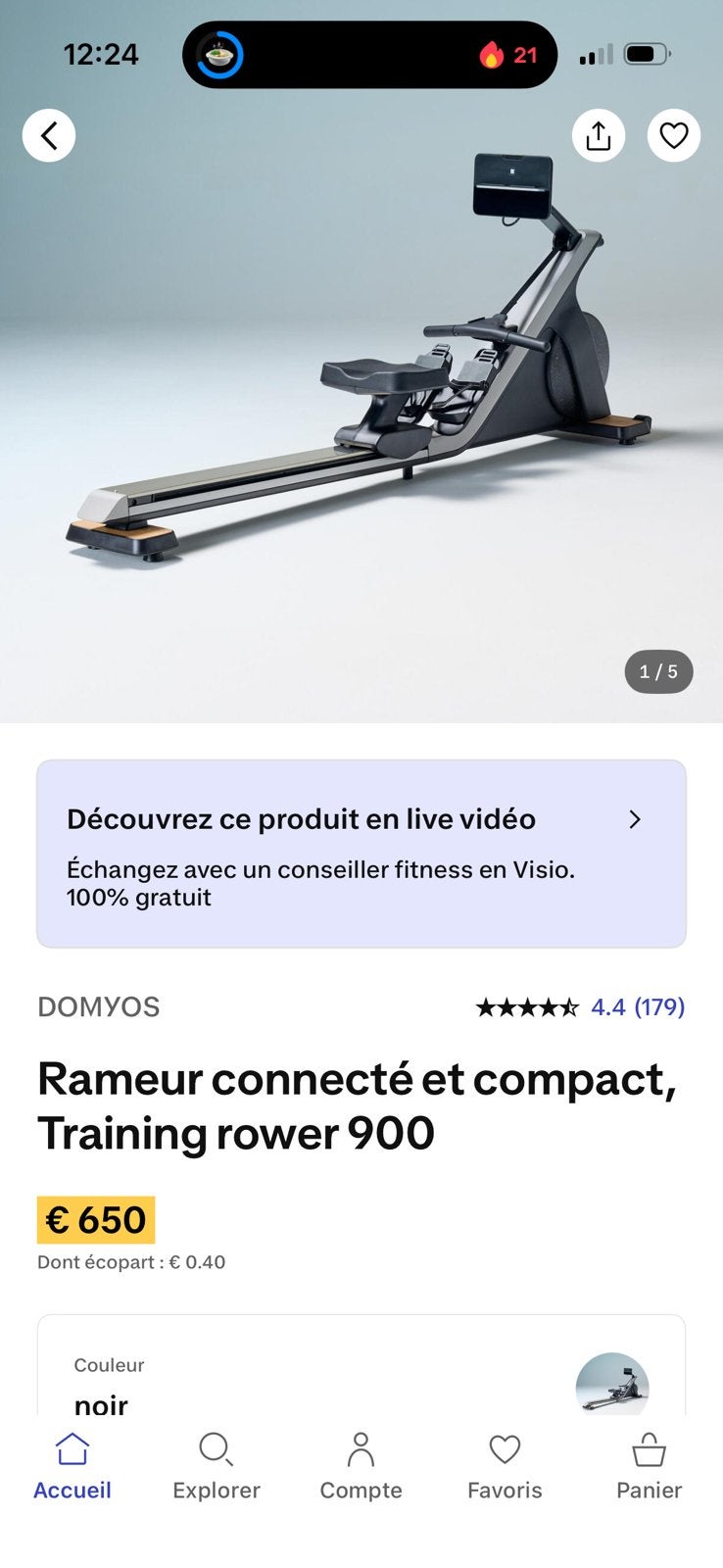 Rameur rower 900, Ophalen, Zo goed als nieuw, Roeitrainer