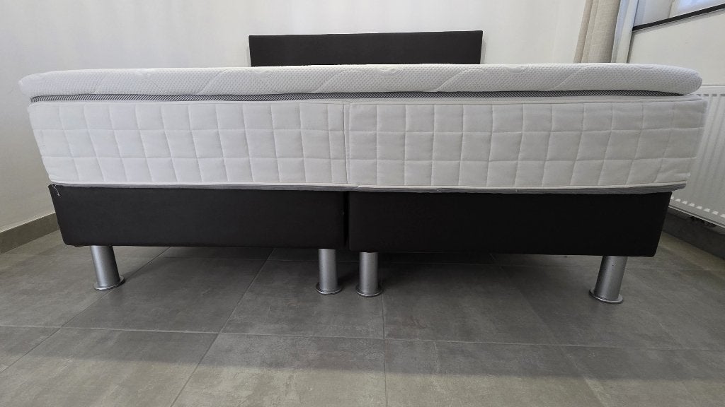 Boxspring 180x200 - Onmiddellijk beschikbaar!, Ophalen, Gebruikt, Bruin, Tweepersoons