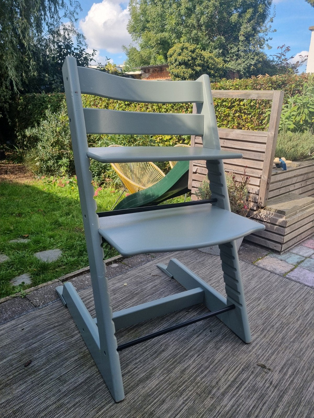 Trip Trap mint green met baby set en gordeltje, Kinderen en Baby's, Ophalen, Gebruikt, Meegroeistoel, Aanschuifbaar
