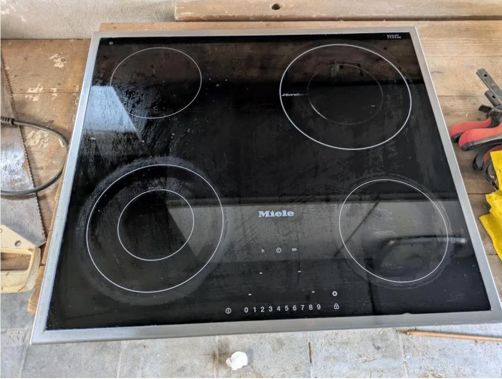 Miele Vitrokeramisch kookplaat KM6202, Ophalen, Gebruikt, 4 kookzones, Inbouw
