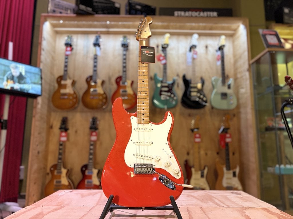 Fender 50's Stratocaster Fiesta Red, Muziek en Instrumenten, Ophalen, Solid body, Fender