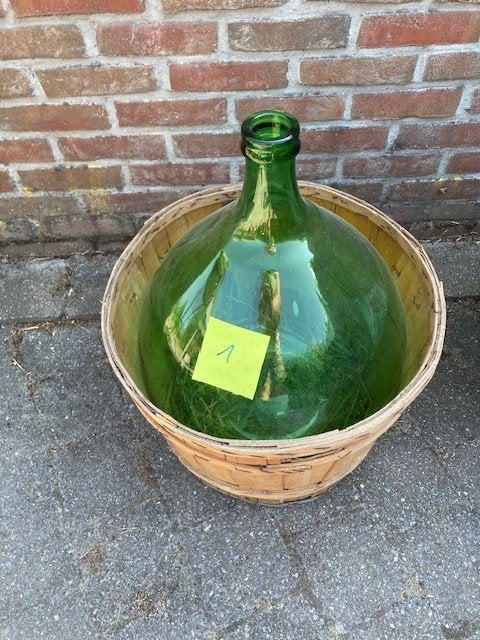 dame jeanne 40 liter met rieten mand, Huis en Inrichting, Ophalen, Mand